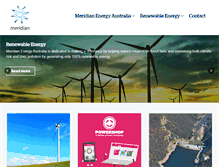 Tablet Screenshot of meridianenergy.com.au